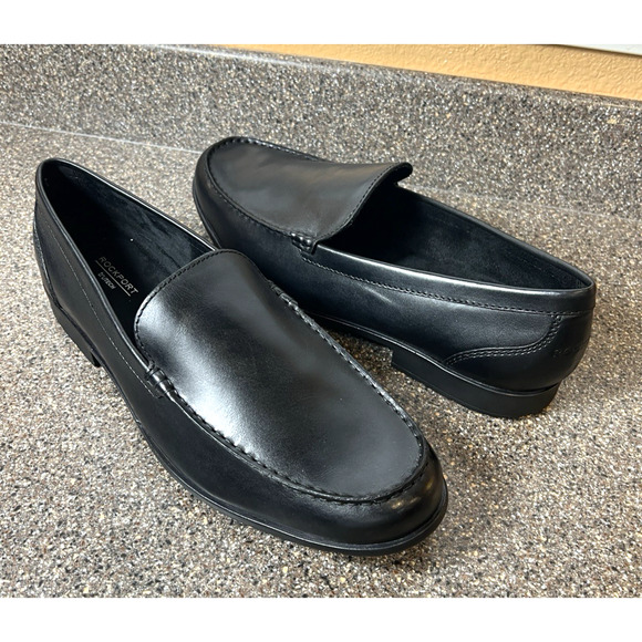 Rockport Lite Venetian Trutech Mens Sz 15 M Loafer Black Classic Leather Slip On
